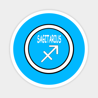 Sagitarius, white circle, transparent background Magnet